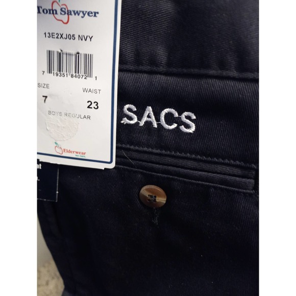 Tom Sawyer Black Boys School Uniform Pants Size 7 Reg NWT - Picture 3 of 3
